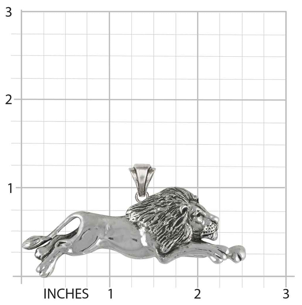 Lion Pendant Jewelry Sterling Silver Handmade Lion Pendant LION9-P