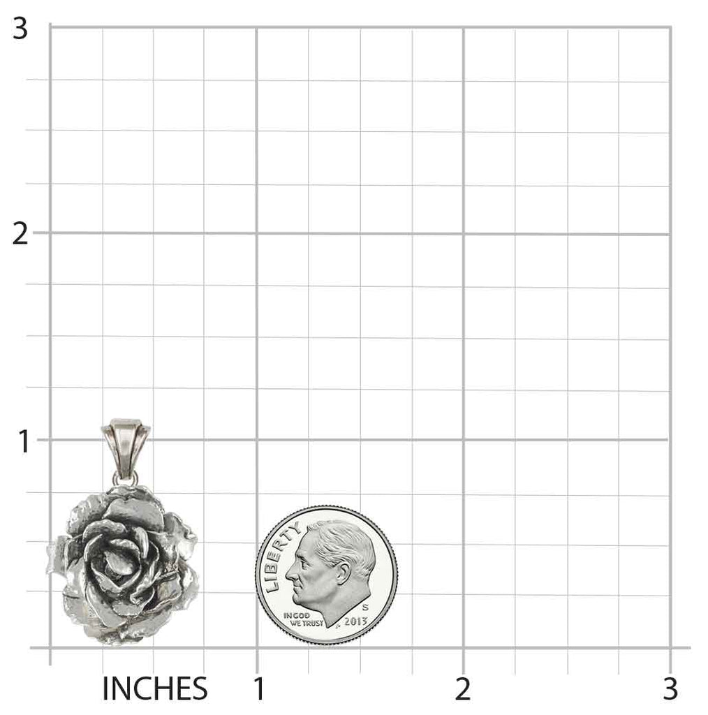 Peony Jewelry Sterling Silver Peony Pendant Handmade Flower Jewelry PNY-P