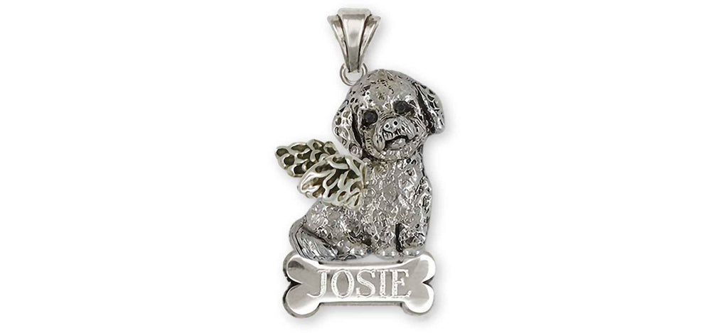 Poochon Charms Poochon Pendant Sterling Silver Bichapoo Jewelry Poochon jewelry