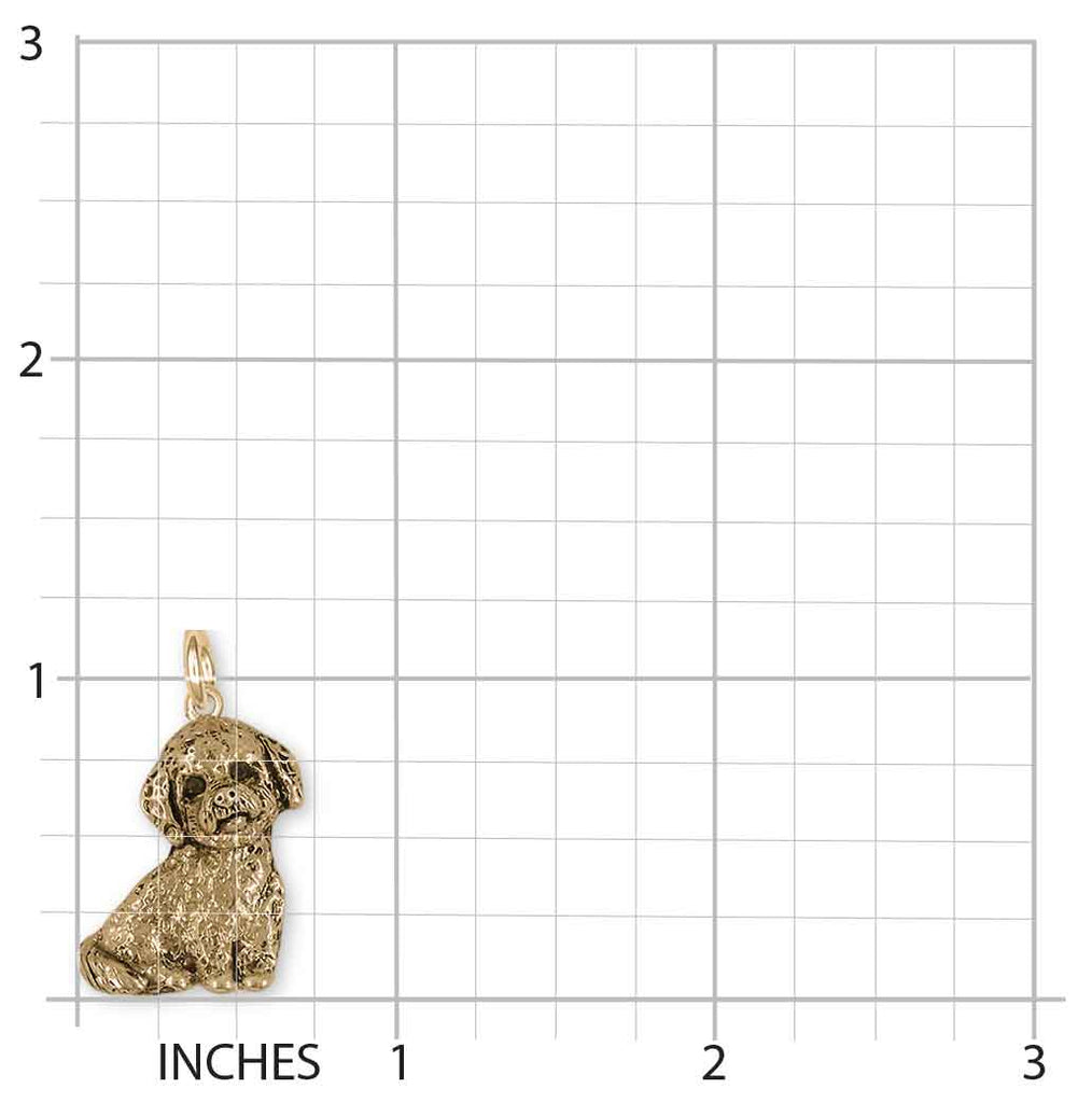 Poochon Charm 14k Gold Vermeil Handmade Bichapoo Jewelry  PC1-CVM
