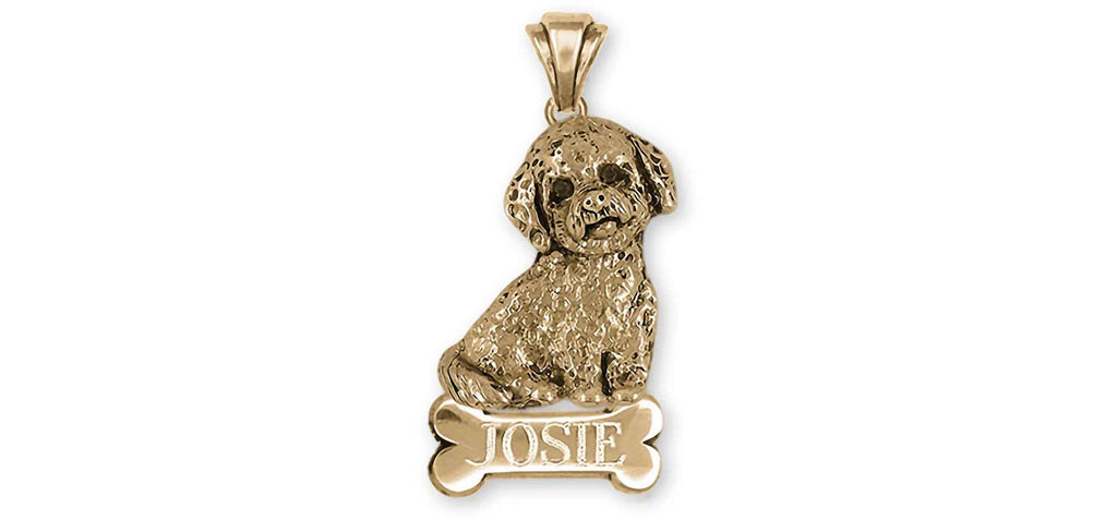 Poochon Charms Poochon Pendant 14k Gold Vermeil Bichapoo Jewelry Poochon jewelry