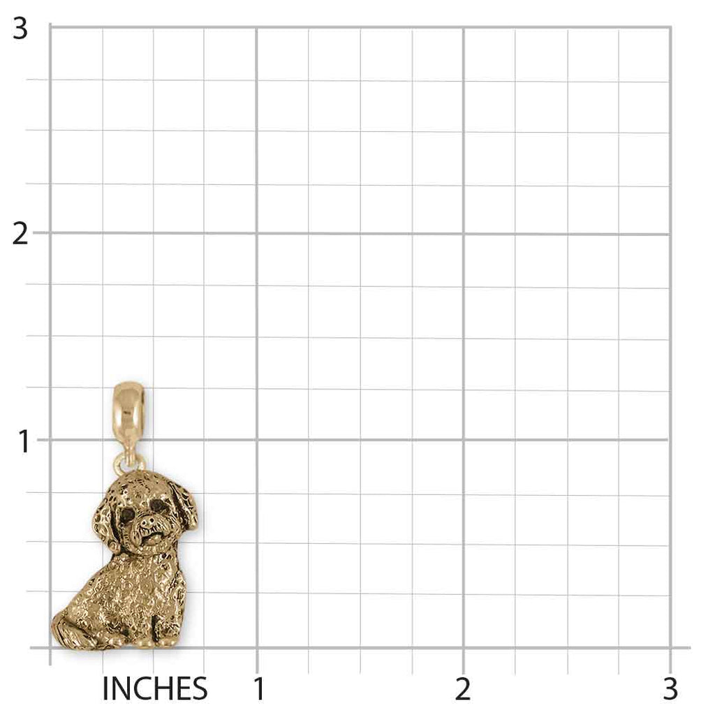Poochon Pandora Charm Slide 14k Yellow Gold Handmade Bichapoo Jewelry This Charm Will Fit A Pandora® Slide Bracelet PC1-PNSG