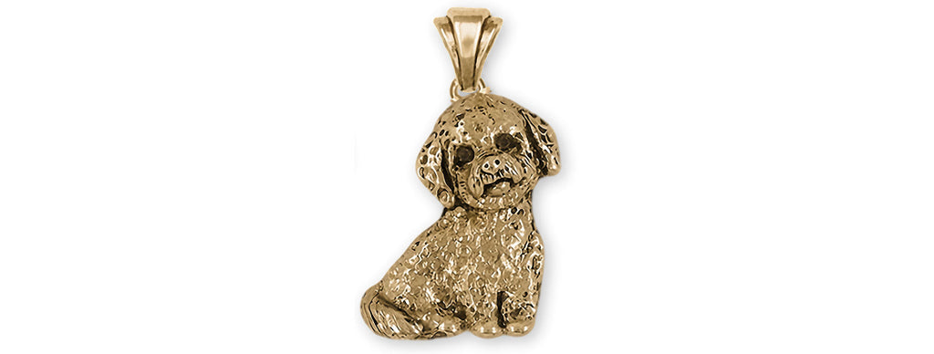 Poochon Charms Poochon Pendant 14k Gold Vermeil Bichapoo Jewelry Poochon jewelry