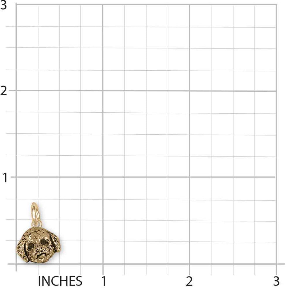 Poochon Charm 14k Yellow Gold Handmade Bichapoo Jewelry  PC1H-CG