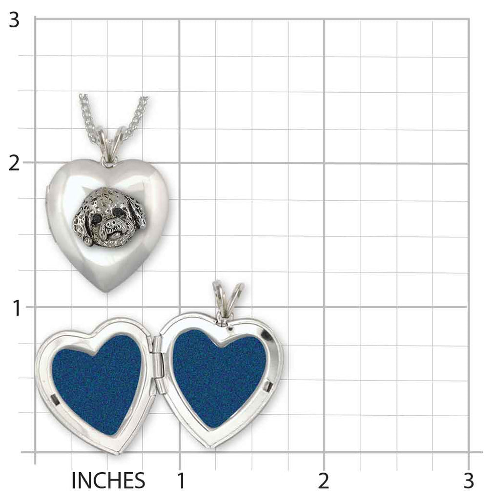 Poochon Photo Locket Sterling Silver Handmade Bichapoo Jewelry  PC1H-T