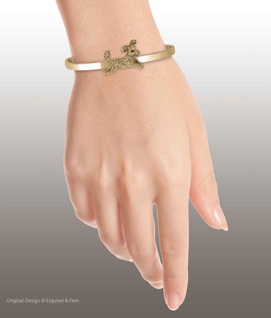 Poodle Bracelet 14k Gold Vermeil Handmade Poodle Jewelry  PD10-CBVM