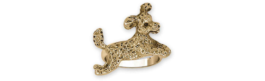 Poodle Charms Poodle Ring 14k Yellow Gold Poodle Jewelry Poodle jewelry