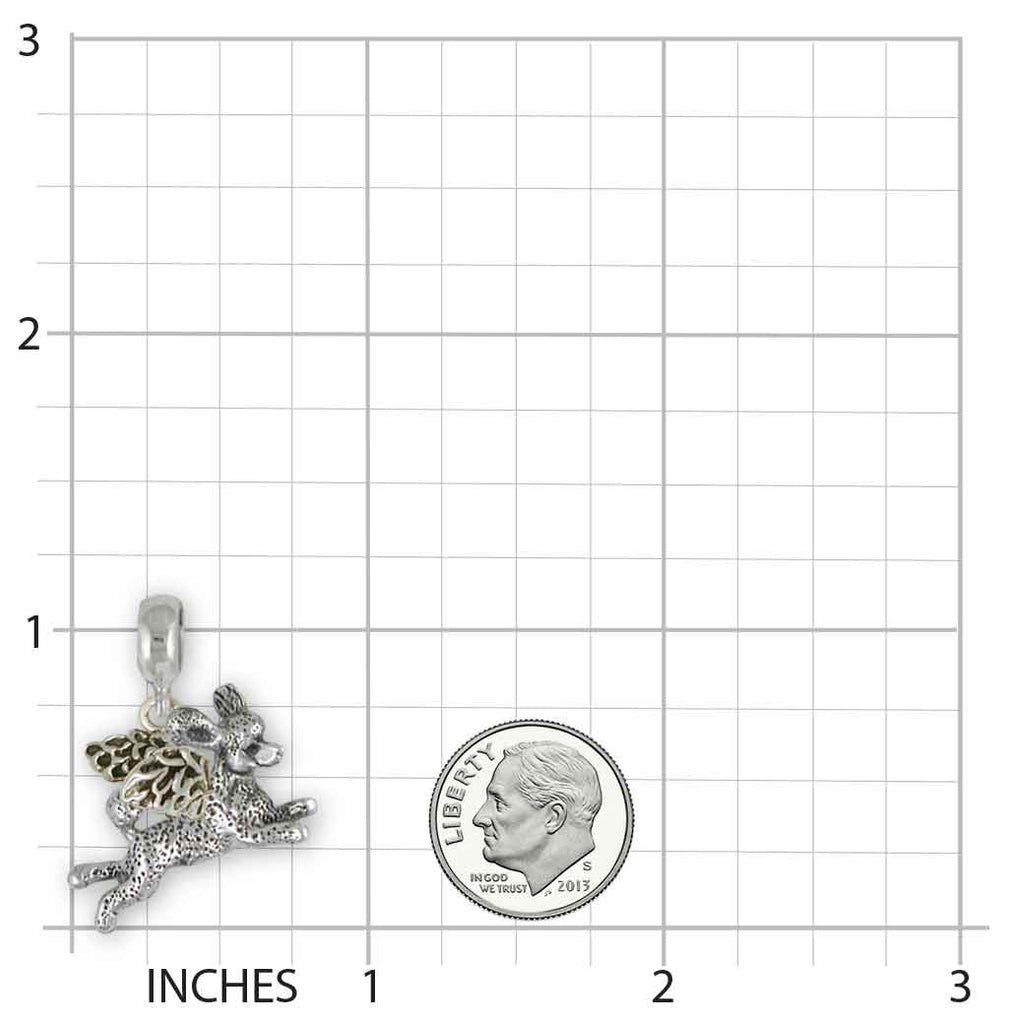 Poodle Angel Charm Handmade Sterling Silver Dog Jewelry PD60A-C