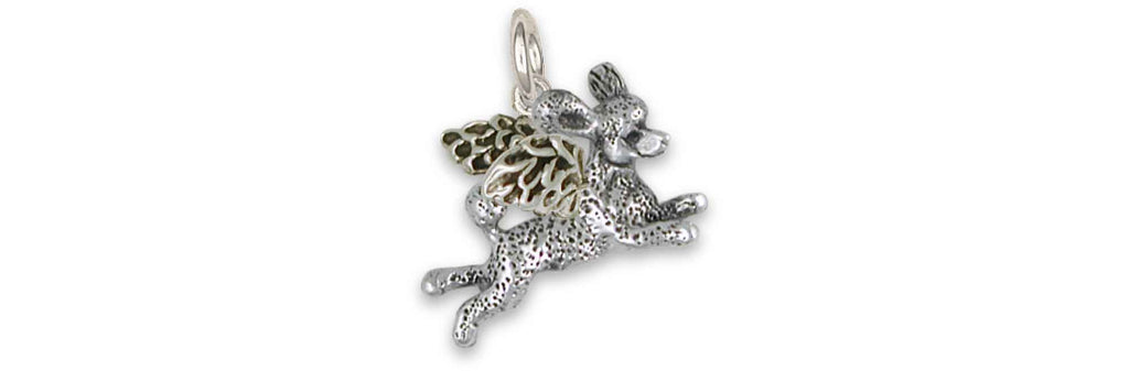 Poodle Angel Charm Handmade Sterling Silver Dog Jewelry PD60A-C