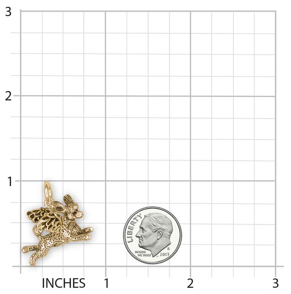 Poodle Angel Charm Handmade 14K Gold Vermeil Dog Jewelry PD60A-CVM