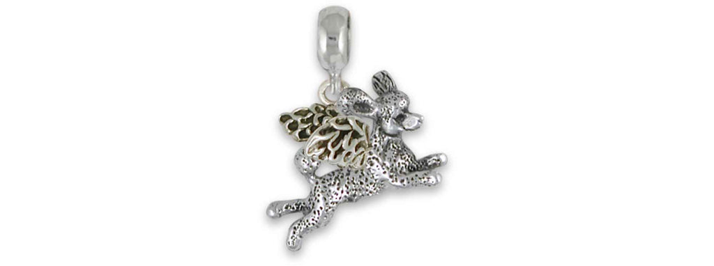 Poodle Angel Slide Charm Handmade Sterling Silver Dog Jewelry PD60-apns