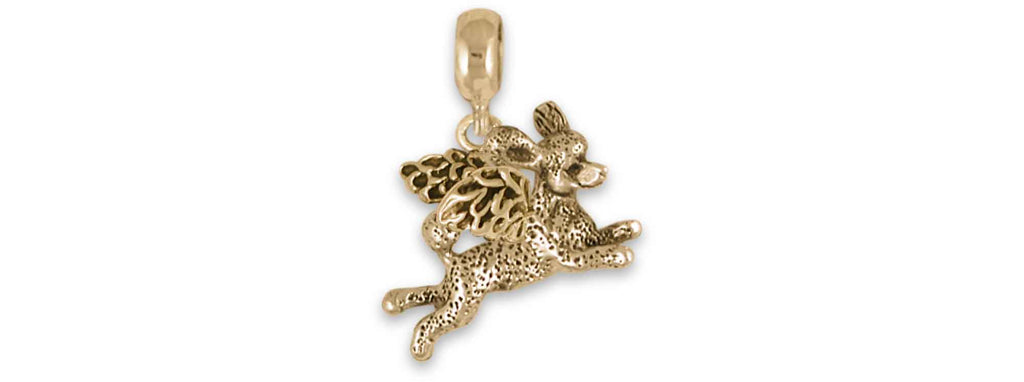 Poodle Angel Slide Charm Handmade 14K Gold Vermeil Dog Jewelry PD60-apnsvm