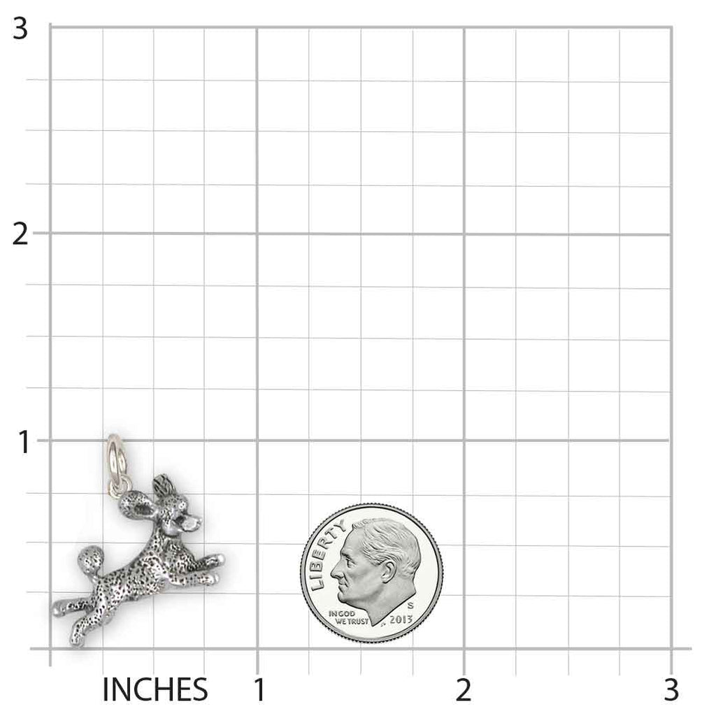 Poodle Charm Handmade Sterling Silver Dog Jewelry PD60-C