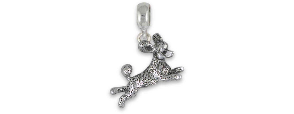 Poodle Slide Charm Handmade Sterling Silver Dog Jewelry PD60-pns