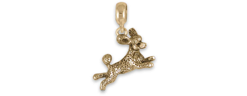 Poodle Slide Charm Handmade 14K Gold Vermeil Dog Jewelry PD60-pnsvm