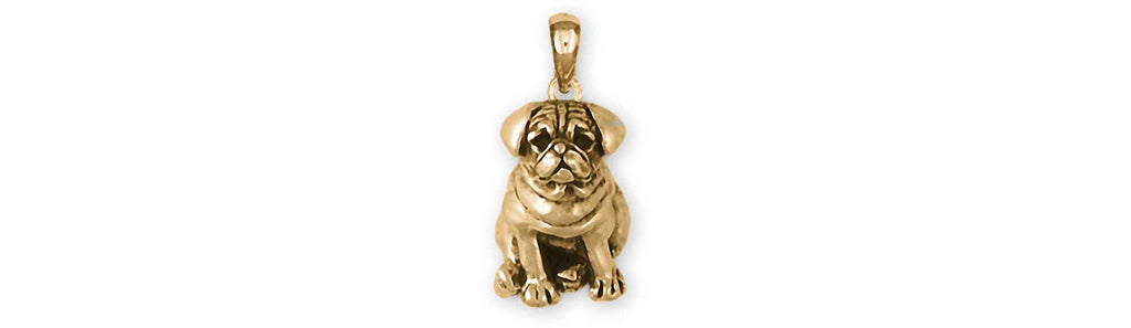 Pug Charms Pug Pendant 14k Gold Vermeil Pug Jewelry Pug jewelry