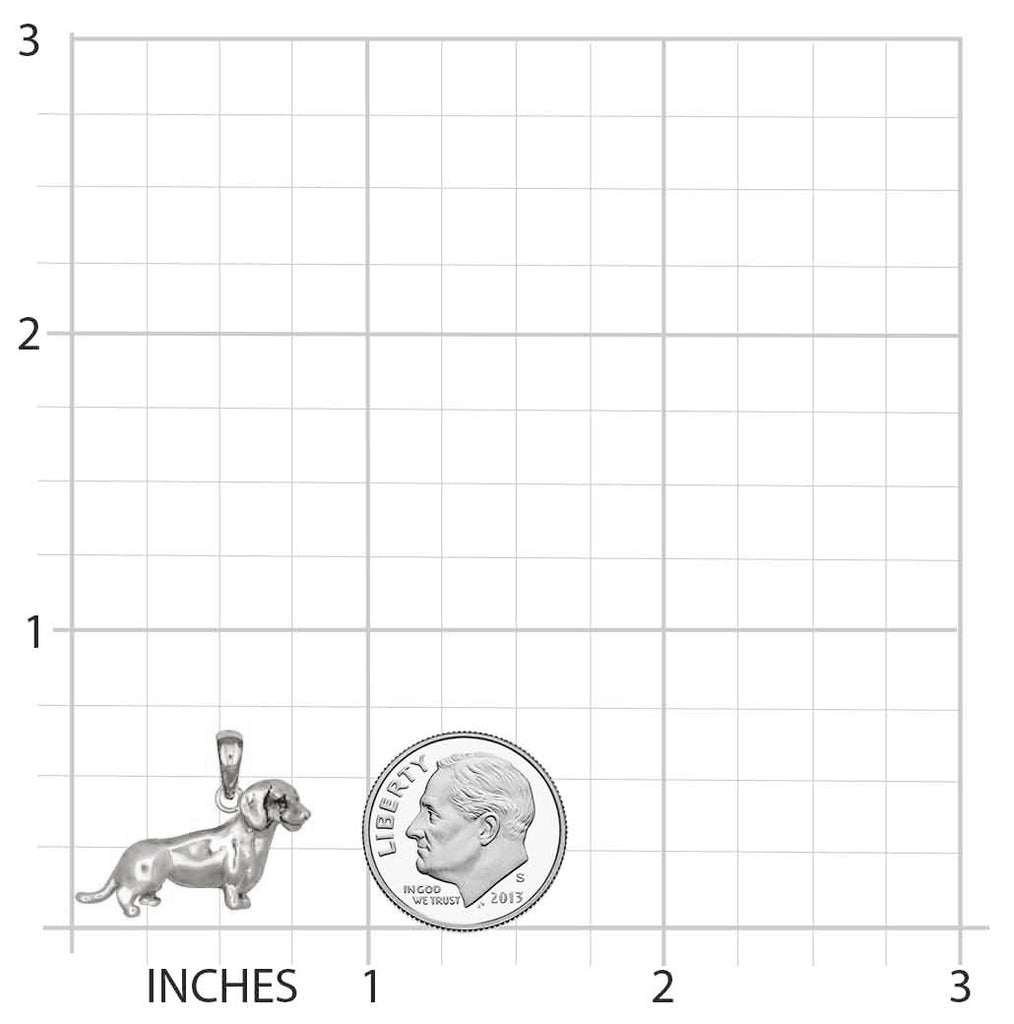 Dachshund Jewelry Sterling Silver Dachshund Pendant Jewelry Handmade Dog Jewelry DA15-P