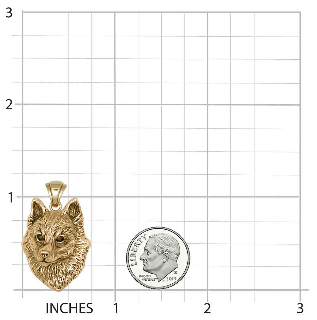 Schipperke Jewelry 14k Gold Schipperke Pendant Handmade Dog Jewelry SK-PG