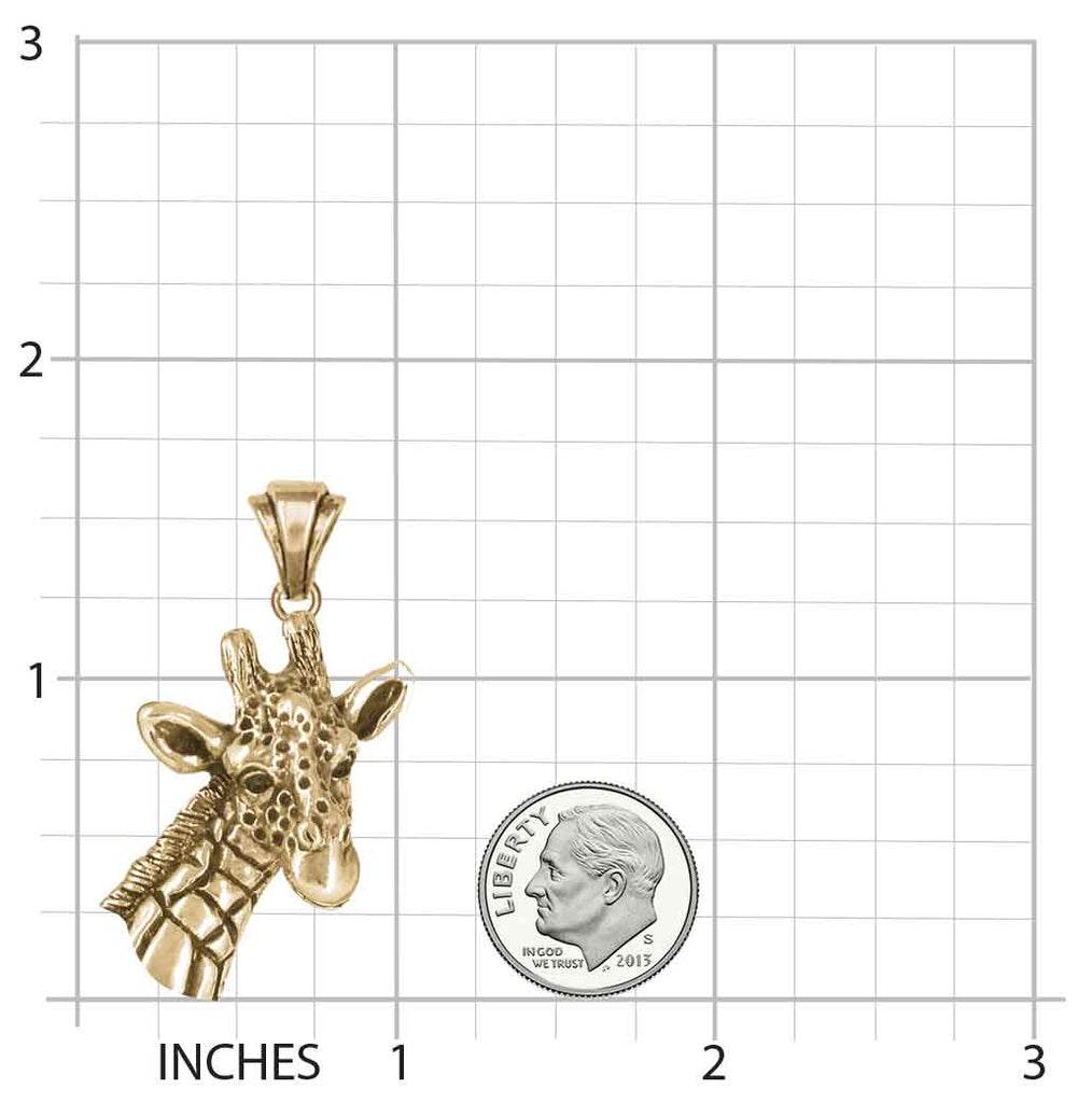 Giraffe Jewelry 14k Gold Vermeil Handmade Giraffe Pendant  GFF2N-P2VM