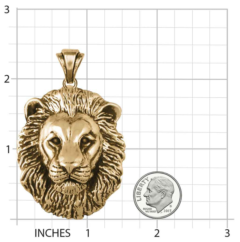 Lion Pendant Jewelry 14k Gold Handmade Lion Pendant LI1-PG