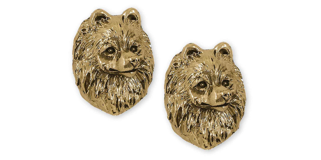 Pomeranian Charms Pomeranian Cufflinks 14k Gold Vermeil Pomeranian Jewelry Pomeranian jewelry