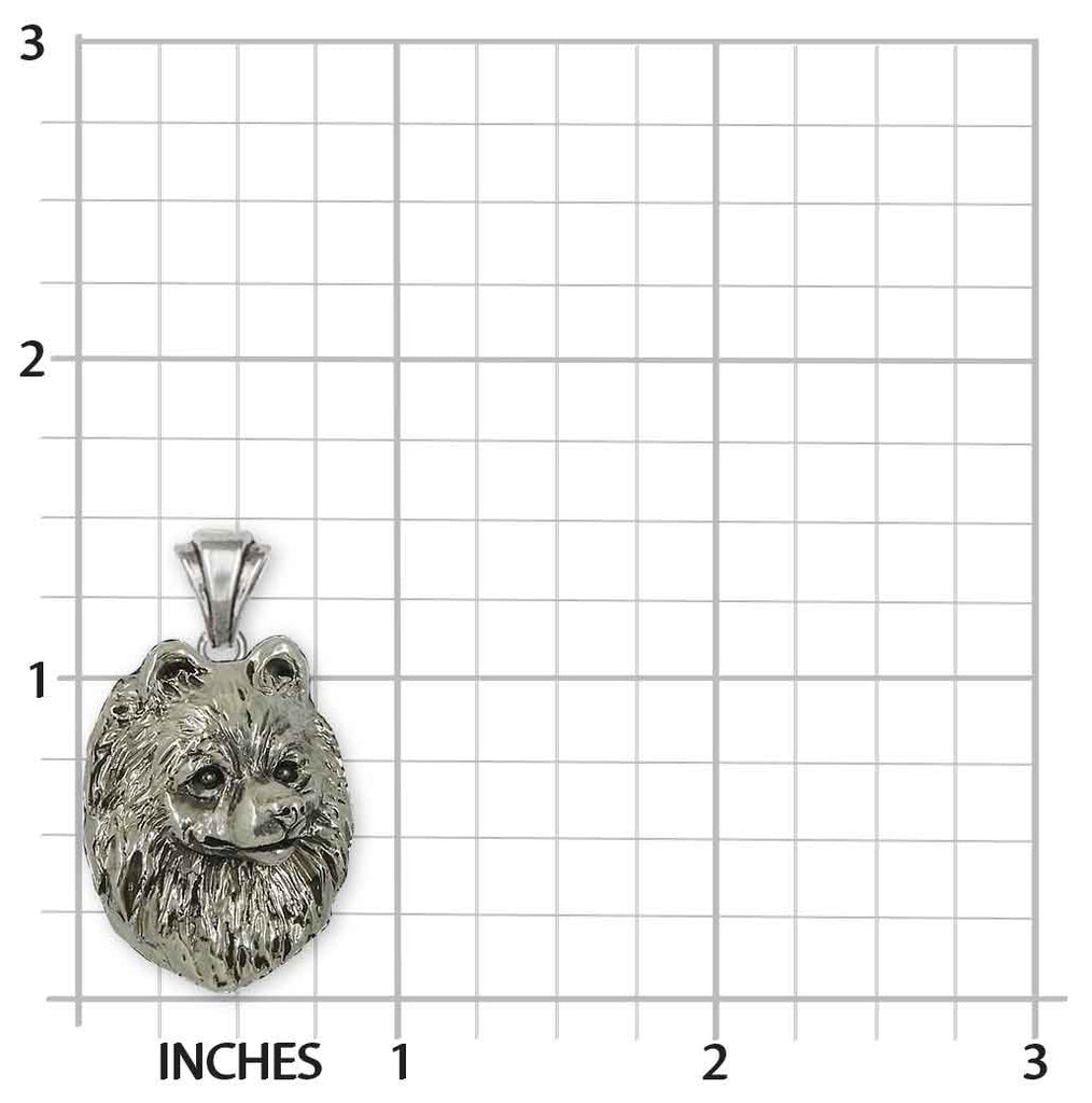 Pomeranian Pendant Sterling Silver Handmade Pomeranian Jewelry  PM23-P