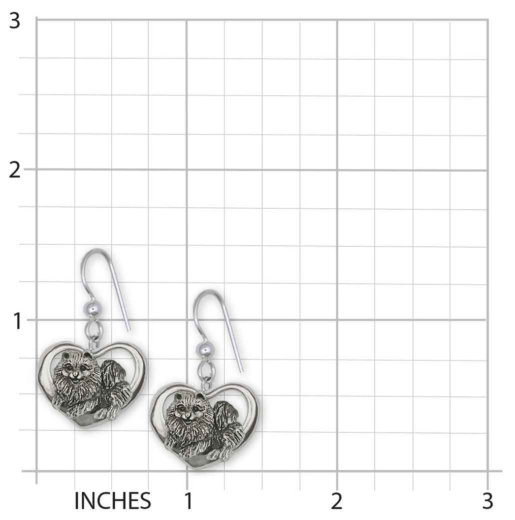 Pomeranian Earrings Sterling Silver Handmade Pomeranian Jewelry  PM24-E