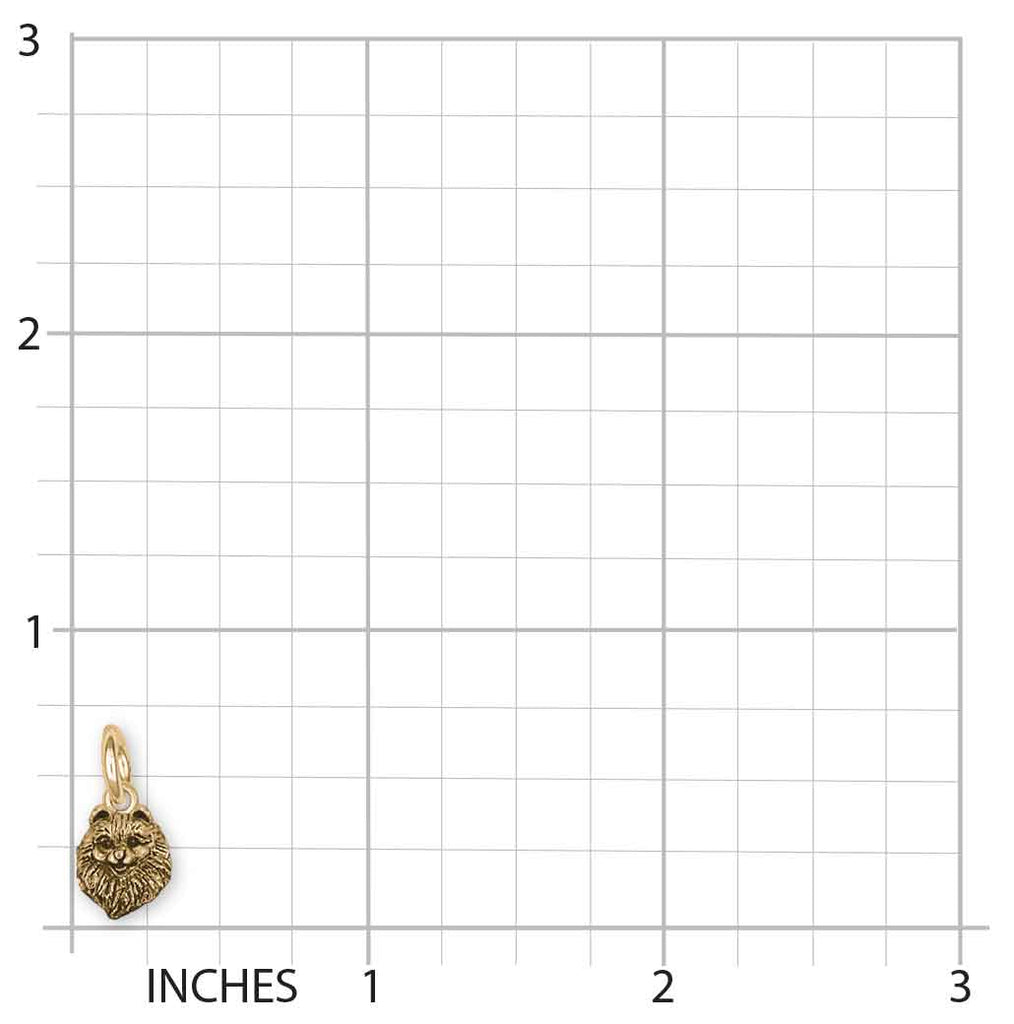 Pomeranian Charm 14k Gold Vermeil Handmade Pomeranian Jewelry  PM24H-CVM