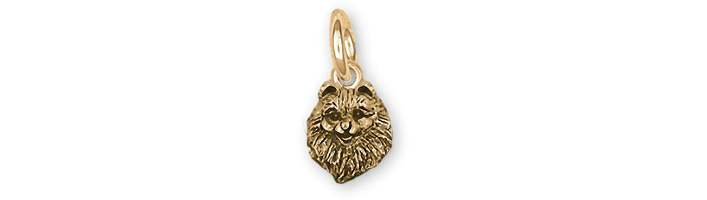 Pomeranian Charms Pomeranian Charm 14k Gold Vermeil Pomeranian Jewelry Pomeranian jewelry