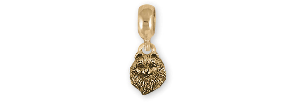 Pomeranian Charms Pomeranian  14k Yellow Gold Pomeranian Jewelry Pomeranian jewelry