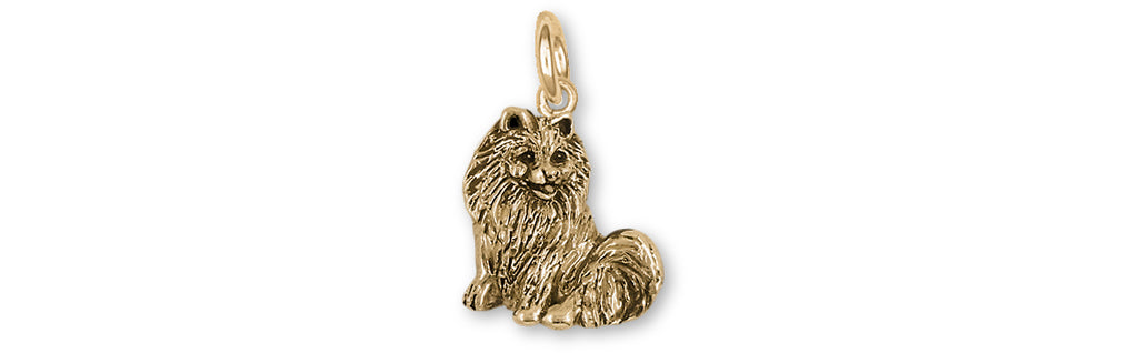 Pomeranian Charms Pomeranian Charm 14k Gold Vermeil Pomeranian Jewelry Pomeranian jewelry