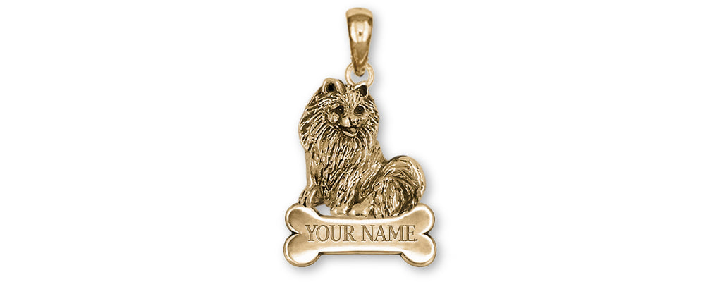 Pomeranian Charms Pomeranian Pendant 14k Gold Vermeil Pomeranian Jewelry Pomeranian jewelry