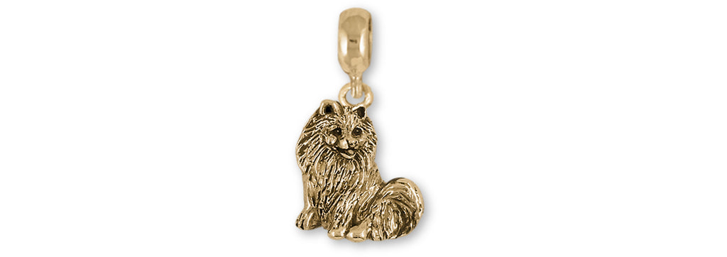 Pomeranian Charms Pomeranian Slide Bracelet And Charm 14k Gold Vermeil Pomeranian Jewelry Pomeranian jewelry
