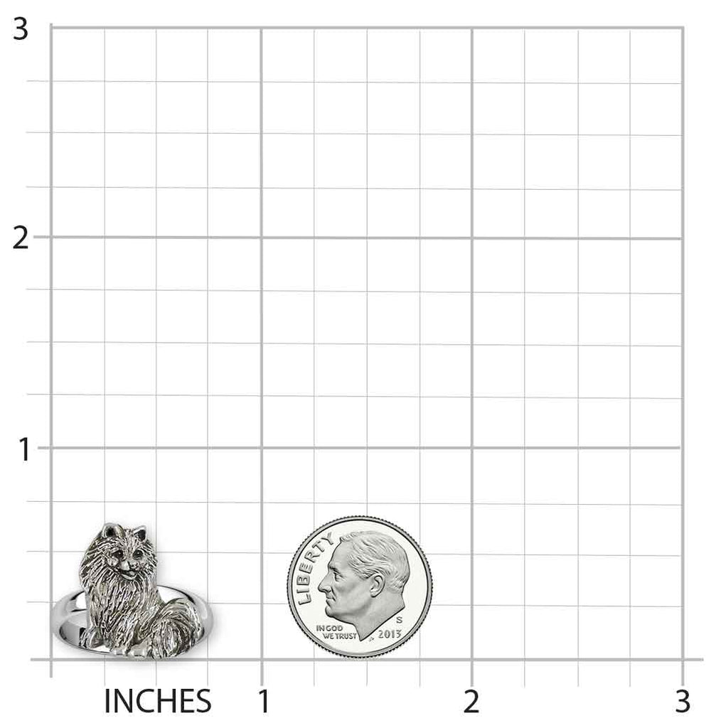 Pomeranian Ring Sterling Silver Dog Ring Pom Jewelry Gift PMR1-R