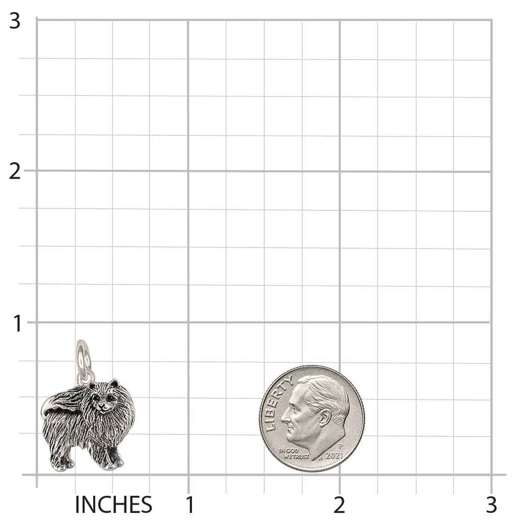 Pomeranian Charm Handmade Pom Dog Charm Bracelet Jewelry Sterling Silver Pomeranian Lover Gift PMR2-C