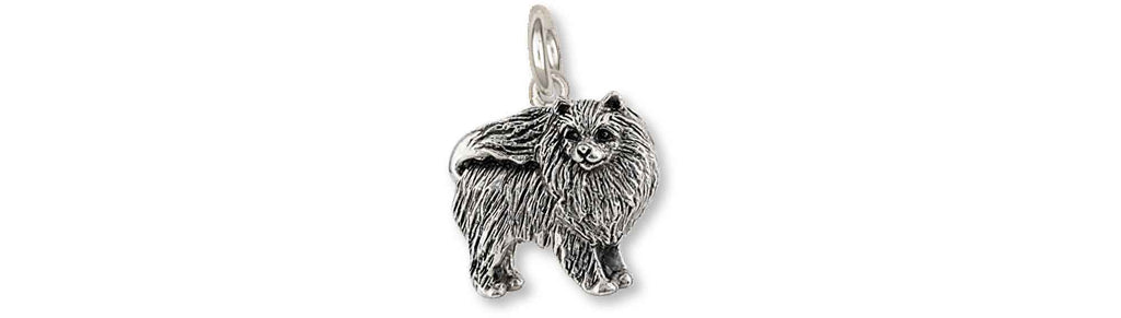 Pomeranian Charms Pomeranian Charm Sterling Silver Pomeranian Jewelry Pomeranian jewelry