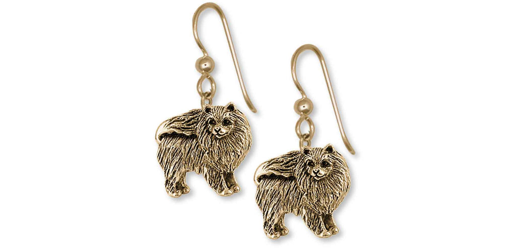 Pomeranian Charms Pomeranian Earrings 14k Gold Vermeil Pomeranian Jewelry Pomeranian jewelry