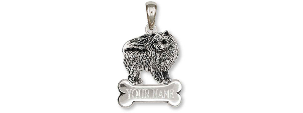 Pomeranian Charms Pomeranian Personalized Pendant Sterling Silver Pomeranian Jewelry Pomeranian jewelry