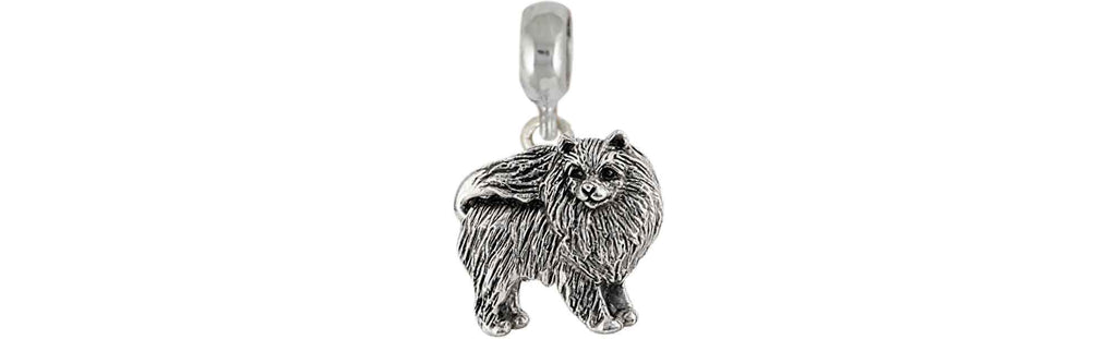 Pomeranian Charms Pomeranian Charm Slide Sterling Silver Pomeranian Jewelry Pomeranian jewelry