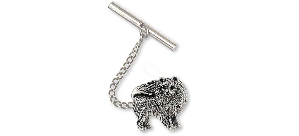 Pomeranian Charms Pomeranian Tie Tack Sterling Silver Pomeranian Jewelry Pomeranian jewelry