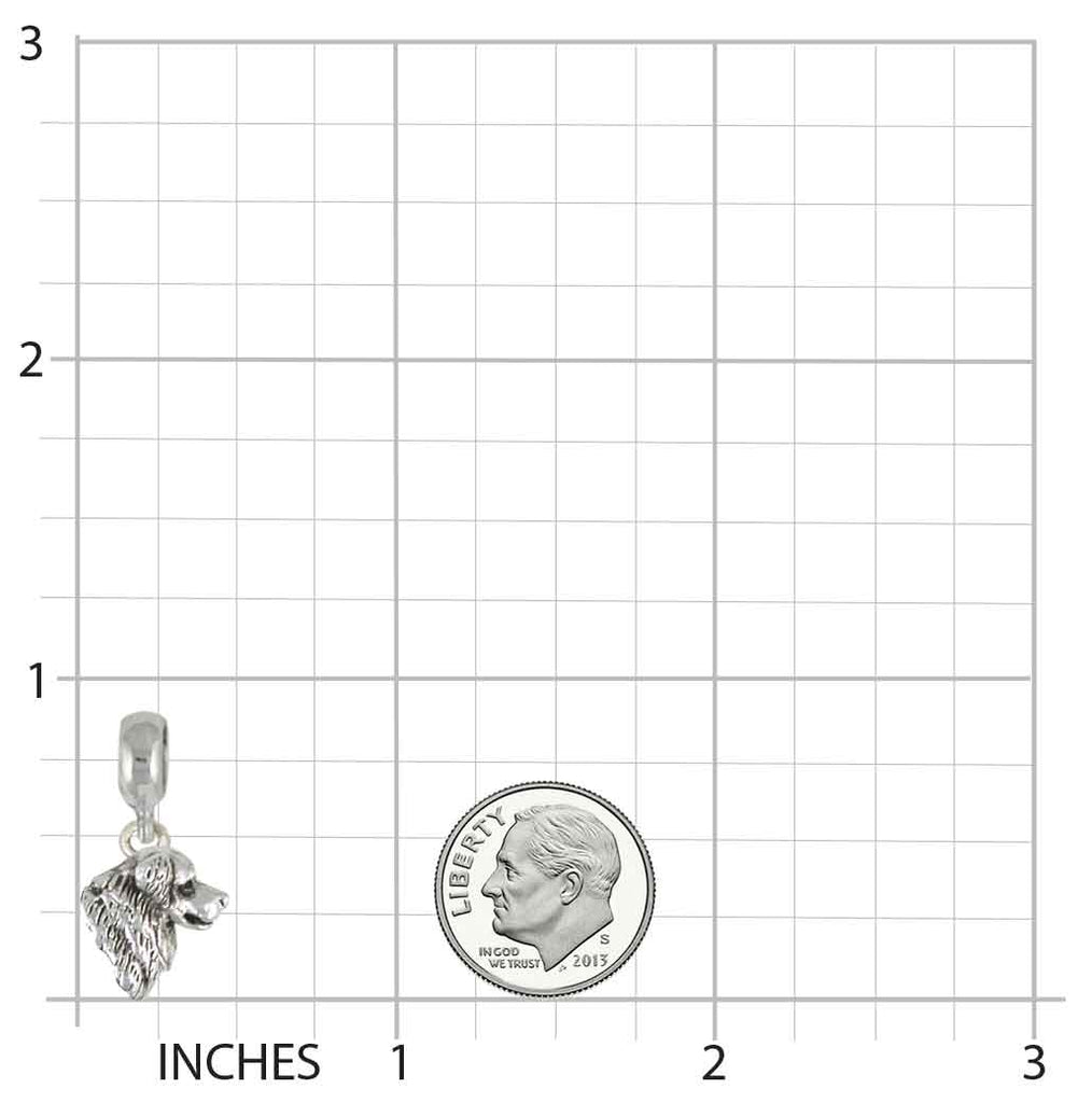 Bernese Mountain Dog Charm Slide Jewelry Sterling Silver Handmade Dog Charm Slide BMD2H-PNS