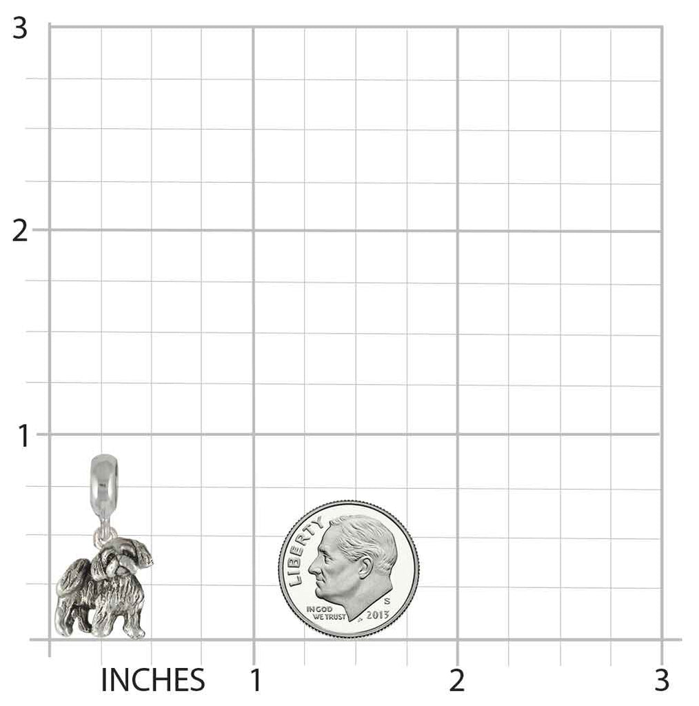 Shih Tzu Pandora Charm Slide Sterling Silver Handmade Shih Tzu Jewelry This Charm Will Fit A Pandora® Slide Bracelet SZ27-PNS