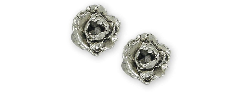 Peony Charms Peony Earrings Sterling Silver Peony Flower Jewelry Peony jewelry