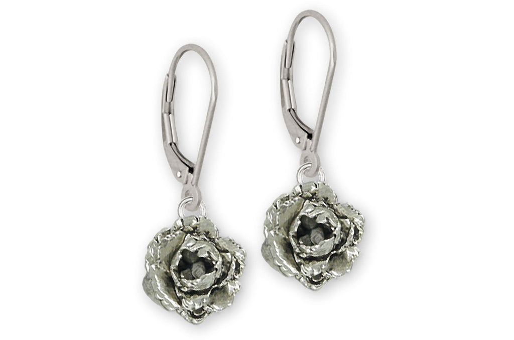 Peony Charms Peony Earrings Sterling Silver Peony Flower Jewelry Peony jewelry