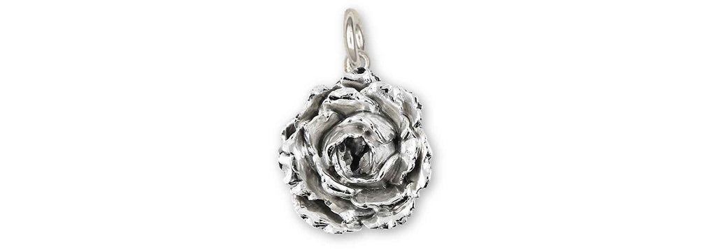 Peony Charms Peony Charm Sterling Silver Peony Jewelry Peony jewelry