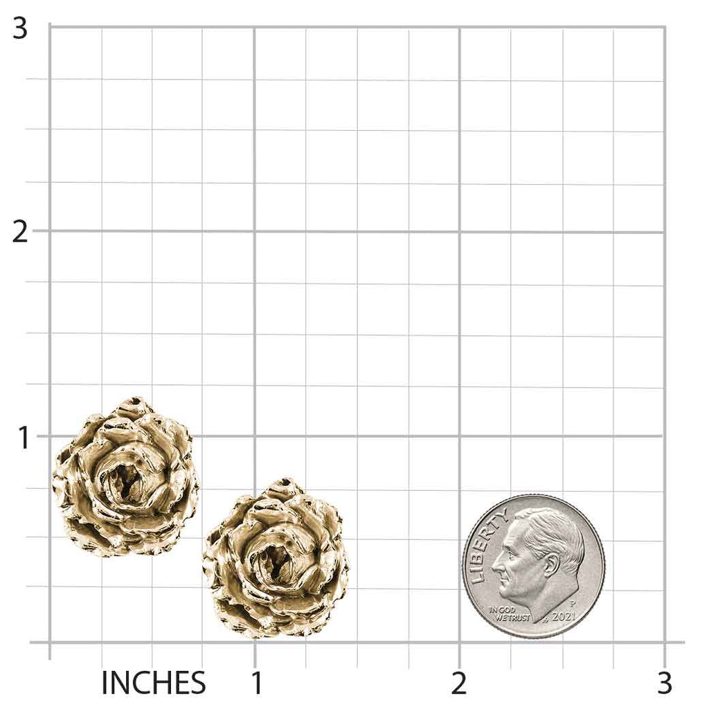 Peony Cufflinks 14k Gold Vermeil Peony Jewelry Floral Cufflinks Flower Cuff Links Botanical Groom Gift Wedding Cufflinks Handmade USA PNY4-CLVM