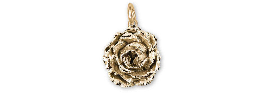 Peony Charms Peony Charm 14k Gold Vermeil Peony Jewelry Peony jewelry