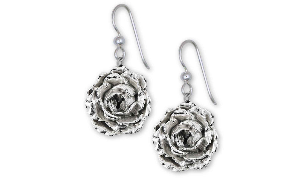 Peony Charms Peony Earrings Sterling Silver Peony Jewelry Peony jewelry