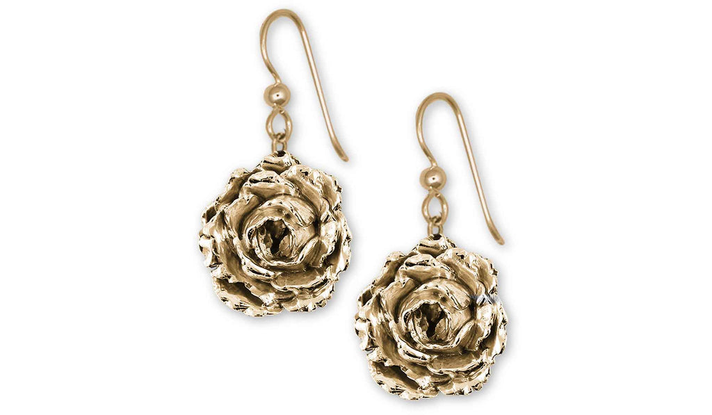 Peony Charms Peony Earrings 14k Gold Vermeil Peony Jewelry Peony jewelry
