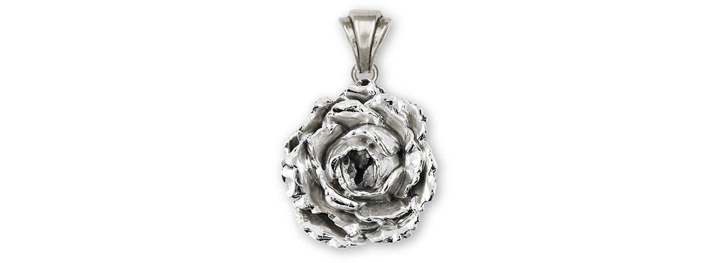 Peony Charms Peony Pendant Sterling Silver Peony Jewelry Peony jewelry